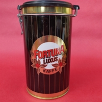 fortuna luxus metal kaffedåse rund brun  genbrug